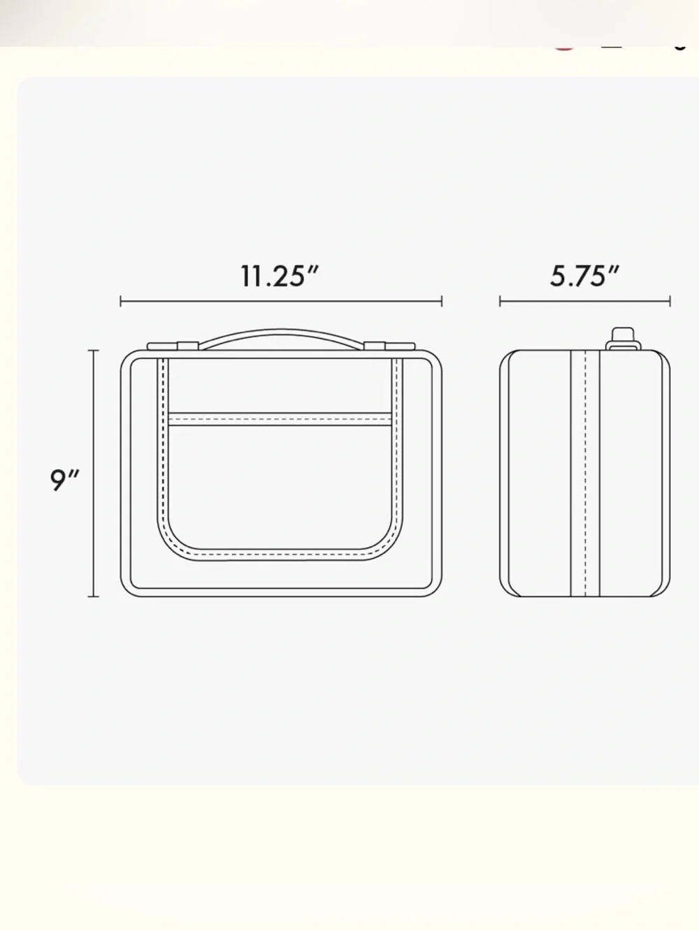 Calpak Large Clear Cosmetic Case